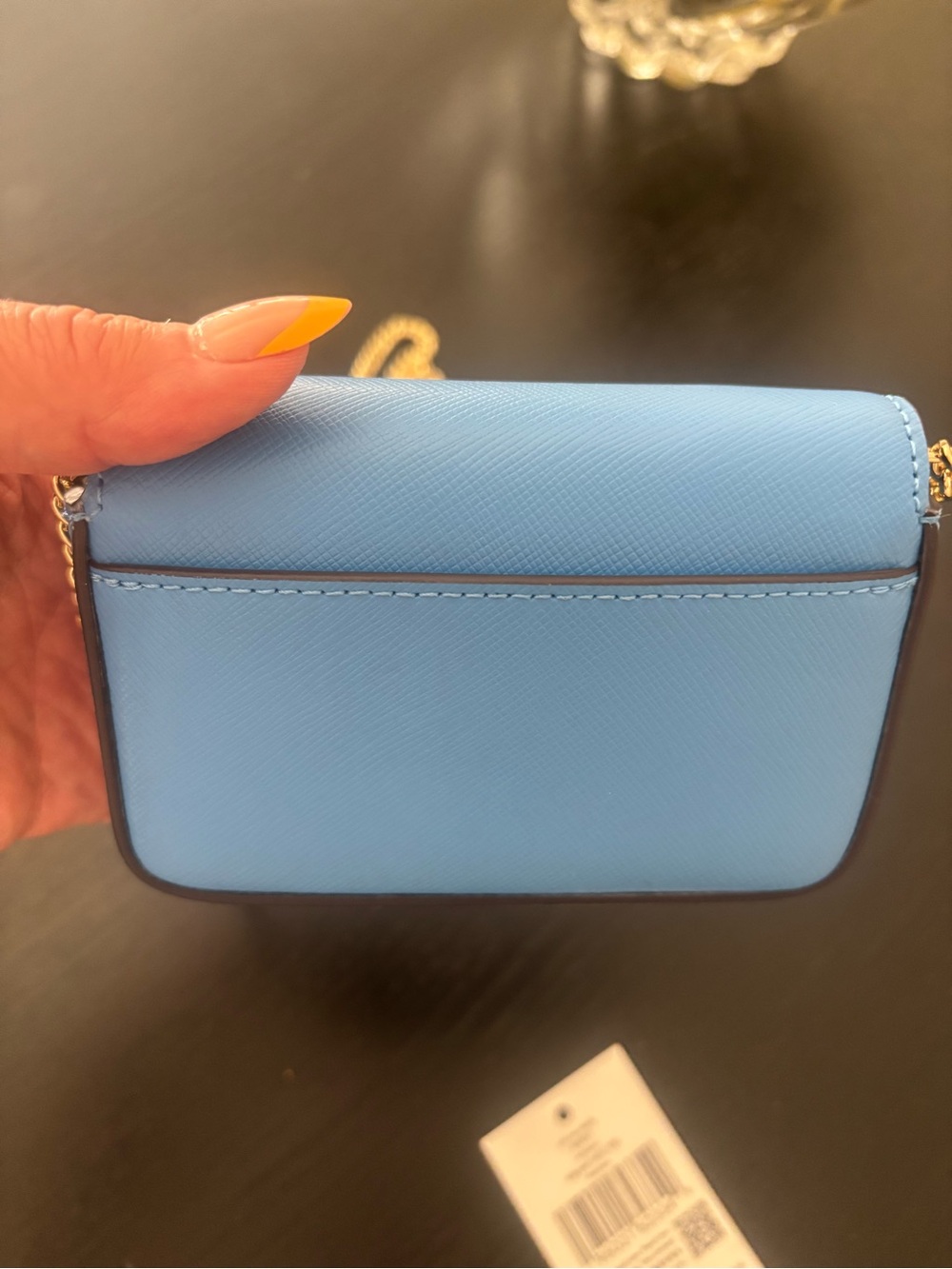 kate spade Blue Mini Crossbody with Gold Chain - Picture 4 of 15